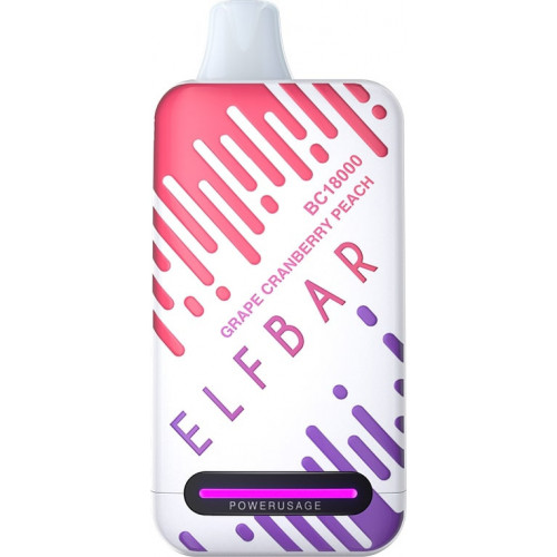 Электронная сигарета Ельф Бар BC 18000 затяжек Виноград Клюква Персик (Grape Granberry Peach)